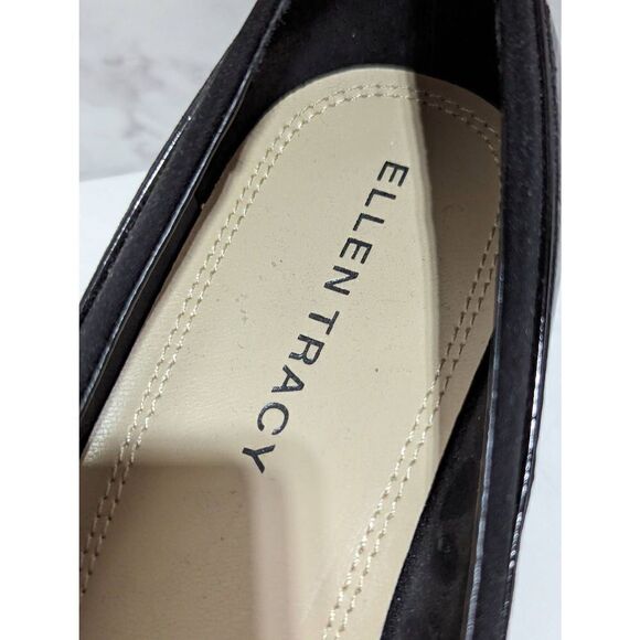 Ellen Tracy Women's Black Reagan Patent Leather Fabric 2.5" Wedge Heel Size 8M - Picture 6 of 9